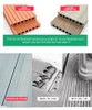 WPC Decking Teak Wood Flooring Wood Plastic Composite 3D Grain Deck