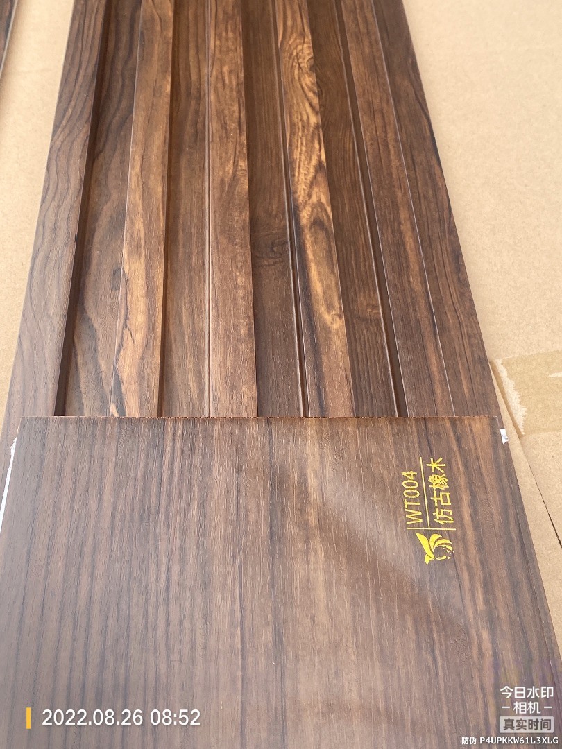 WPC Fluted Wall Panel Wooden Grain PVC Wall Panels Wood Plastic Composite WPC Wall Panel Interior Decoration