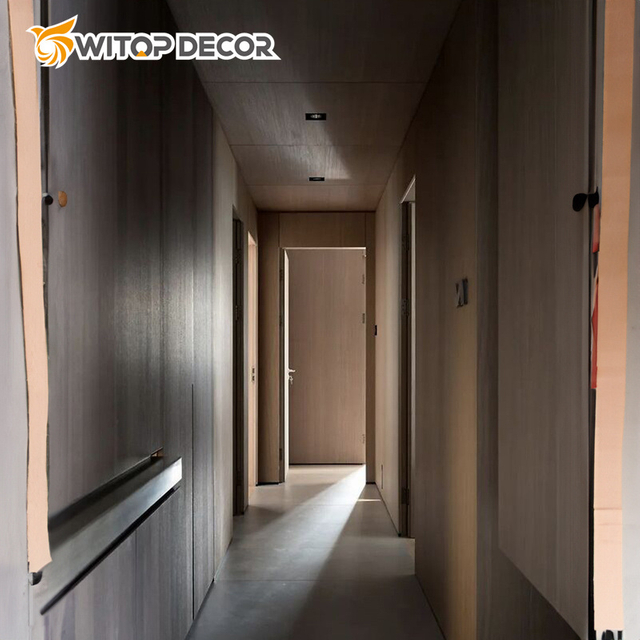 WPC Wood Veneer for Building Material Usage Eco-Friendly Cheap Price Wall Panel Board