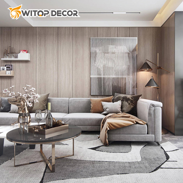 Bendable Bamboo Charcoal Decorative Panel Wall Brushed Bamboo Wood Interior Wall Panel