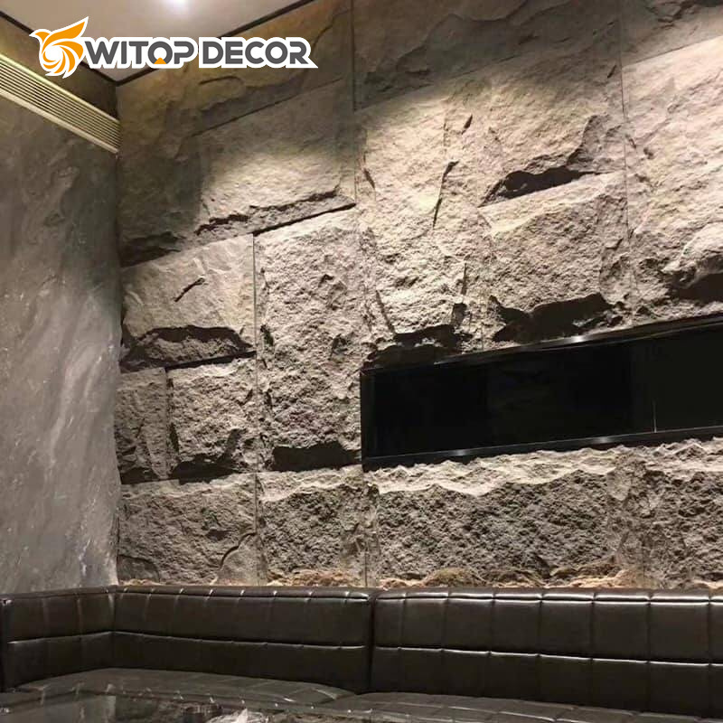 Exterior Polyurethane PU Faux Stone Wall Siding Panel
