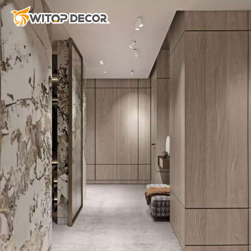 Manufacturer Customized 3D Colours Bamboo Metal Fiber Grille Wood Veneer Charcoal Panel for Decoration