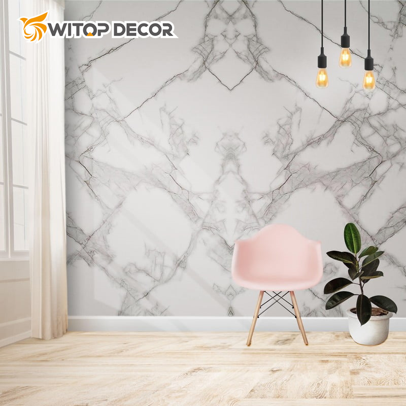 PVC Plate Solid Surface Wood Faux Marble Panel UV Marble Sheet