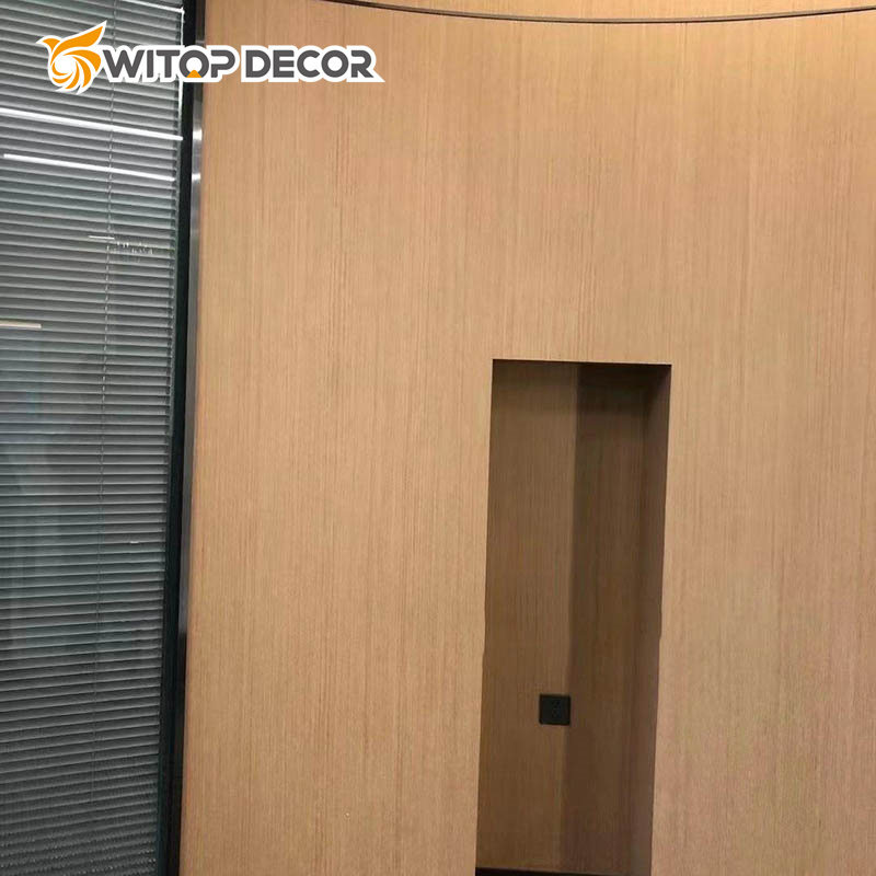 Waterproof Fireproof WPC PVC Felxible Wall Panel Bamboo Charcol Wood Veneer Seamless Wall Board