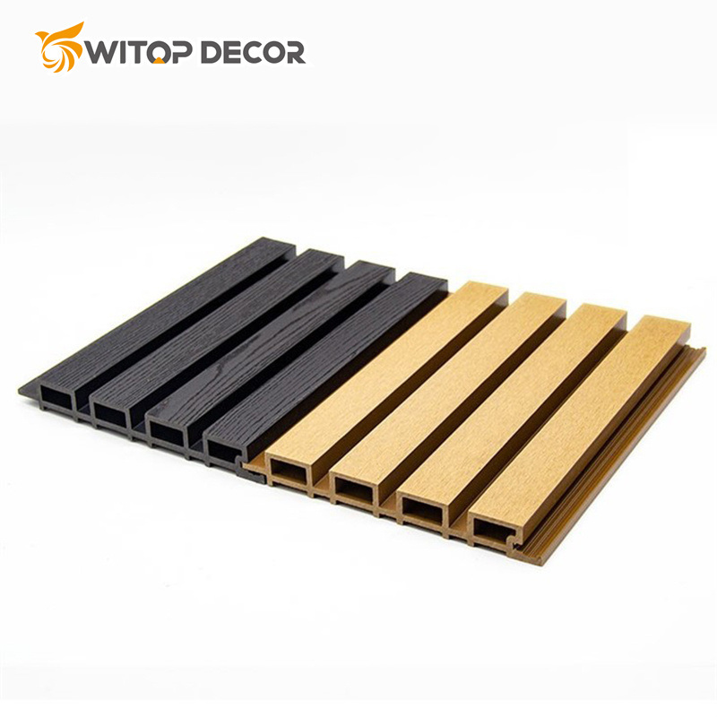 Wholesale Decor Plastic Wear Resistance Fluted Composite Wood Exterior WPC Wall Cladding Panel