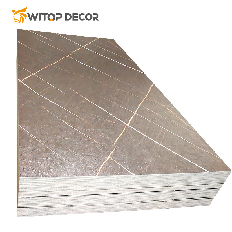 High Glossy 3mm PVC UV Coated Marble Board for Home Decoration