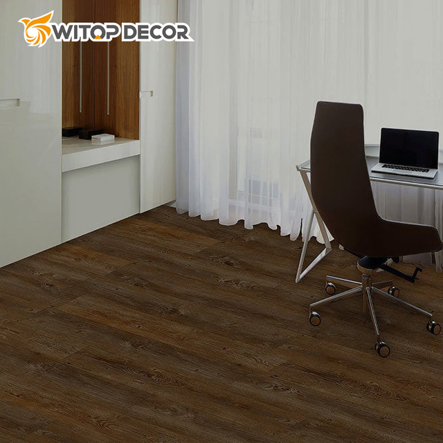 Waterproof Click Spc Vinyl Floor Wood Grain Vinyl Plank Flooring