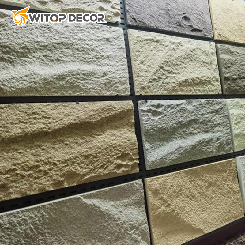 Hot Sell Polyurethane Foundry Fluted Nine-Pattern Decorative PU Artificial Stone Cultural Wall Panel