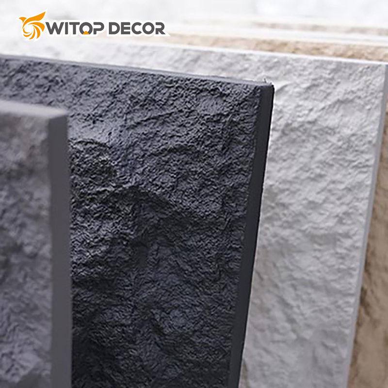 High Quality Mushroom Stone Wall Panel PU Large Faux Stone Wall Panels for House Luxury Decor