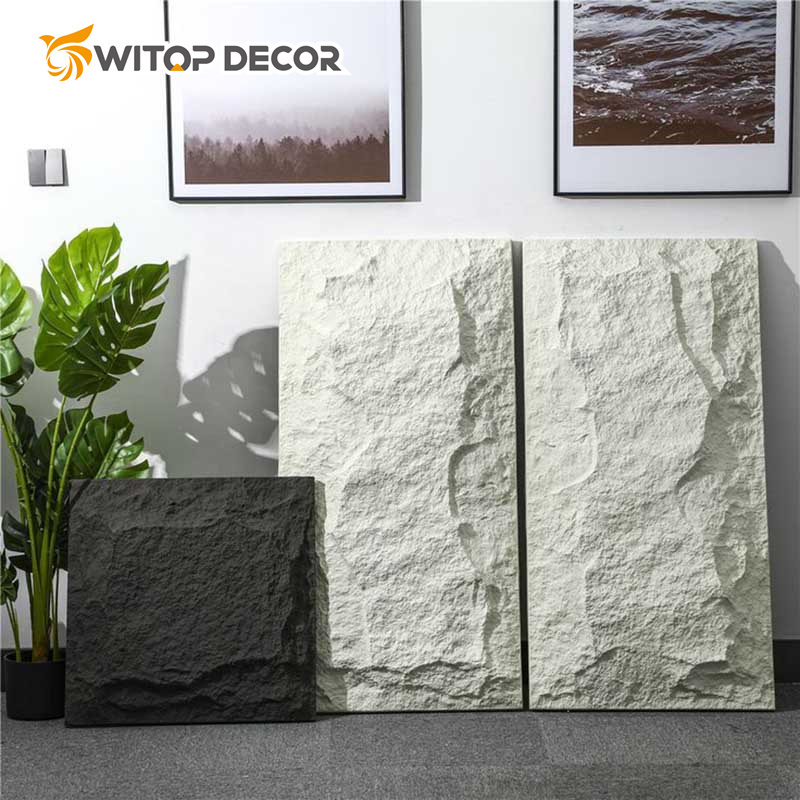 Insulating Lightweight Faux Siding Panel, PU Mushroom Stone, Easy and Rapid Installation Wall Stone Board