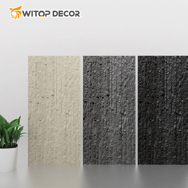 New Color Series 3D PU Stone Wall Panel Rock Stone Veneer Wholesale Price Faux Stone Made in China