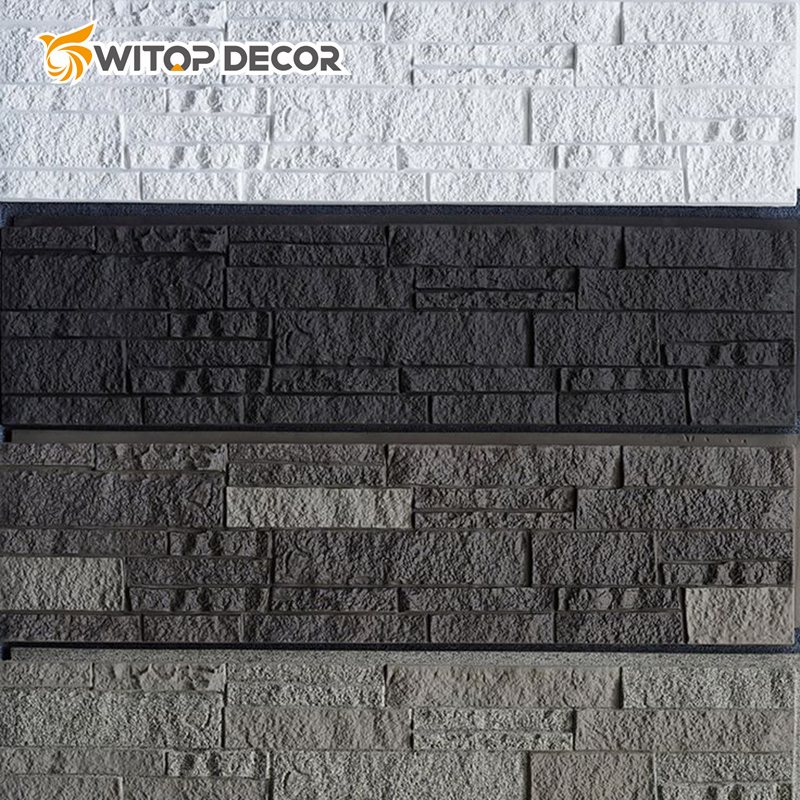 Popular PU Stone Panel Material in Mold Coating Stone Artificial Stone Panel Customization Size