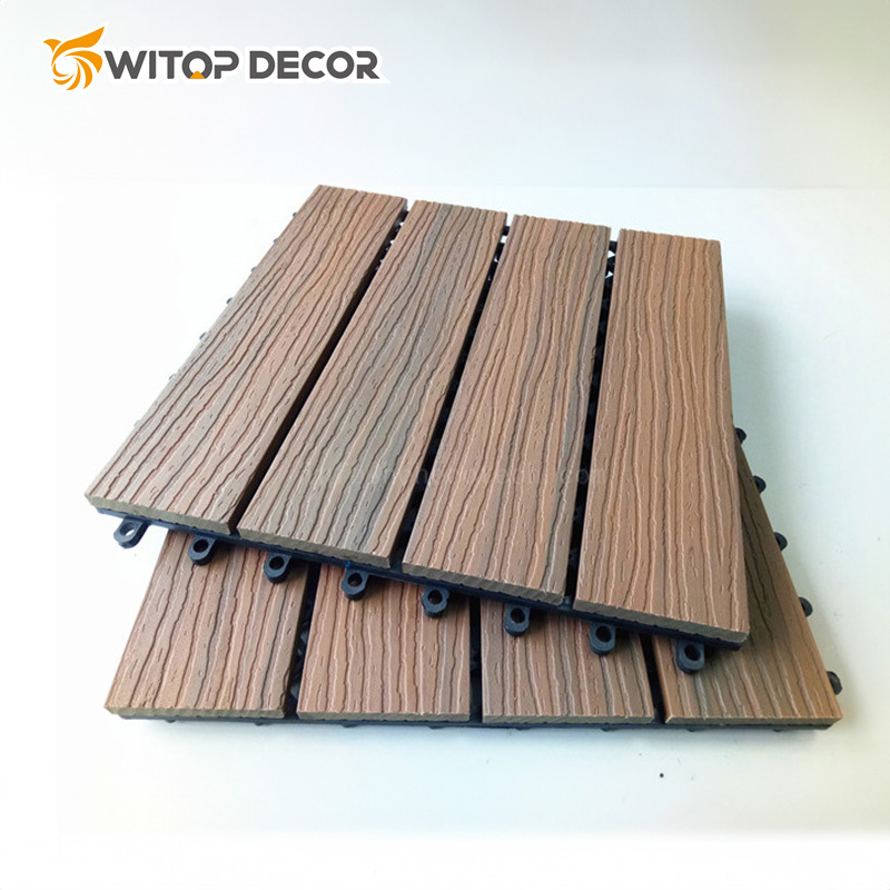 Outdoor Teak WPC Co-Extrusion Decking Floor