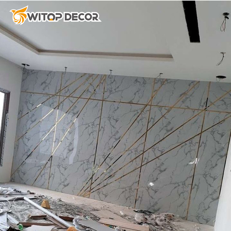 Good Quality 1220X2440mm 3mm PVC Marble Sheet Waterproof Marble Alternative Sheet