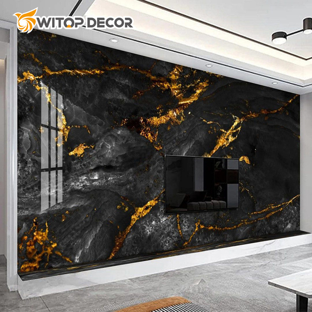 Interior Decorative High Glossy PVC UV Marble Sheet Easy to Install PVC Marble Board