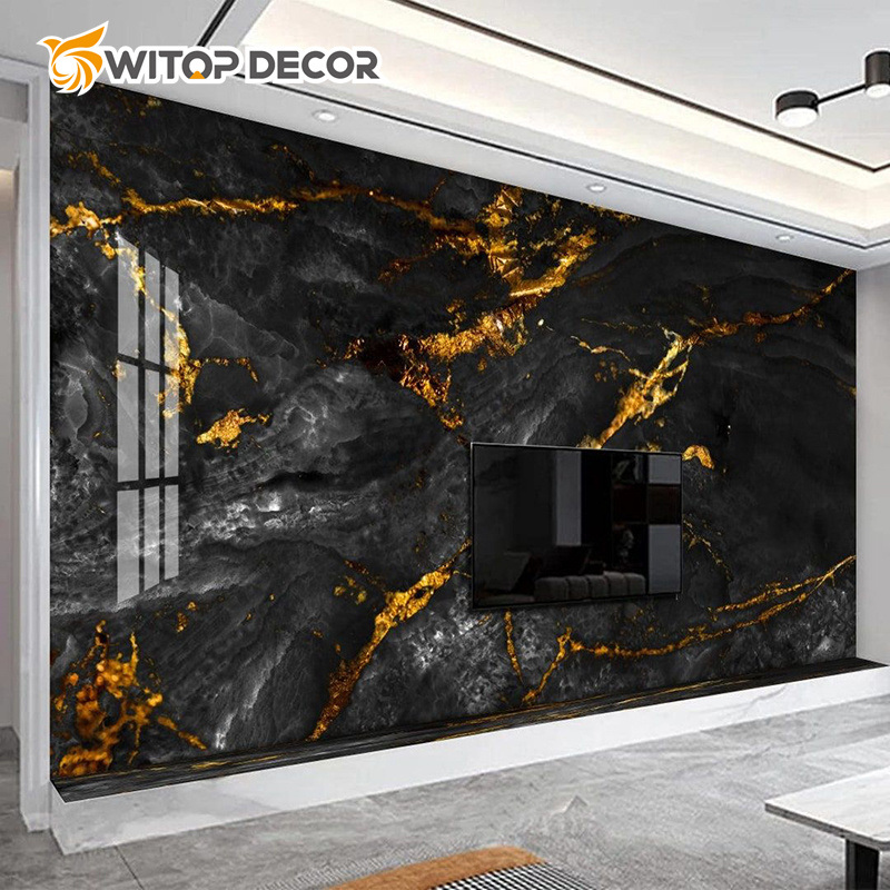 Interior Decorative High Glossy PVC UV Marble Sheet Easy to Install PVC Marble Board
