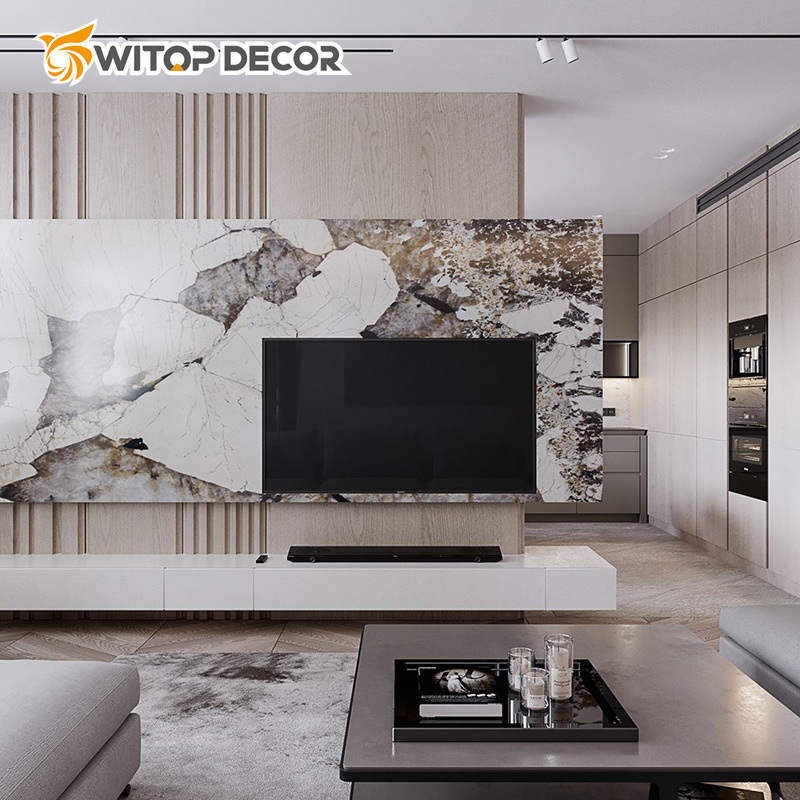 3mm High Glossy Marble Patterned Scratch Resistant Board PVC UV Sheet