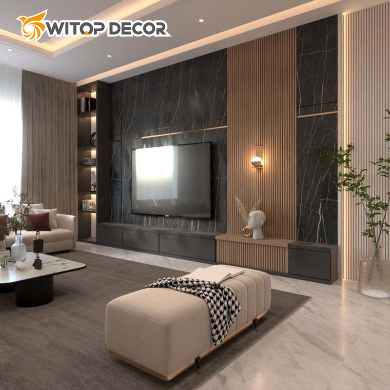 Modern Style Long Life Usage Easy Cleaning PVC UV Marble Sheet.