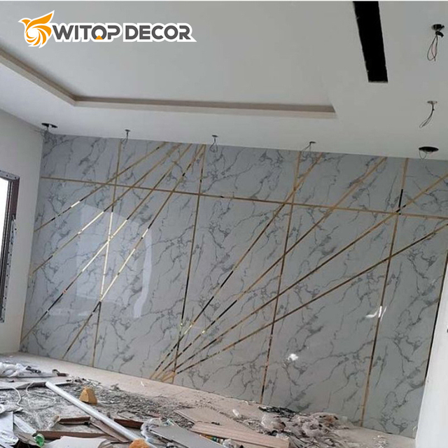 Ceilings Cladding Sizes for Panel PVC Confer Wall Decoration Sheets UV Marble Sheet