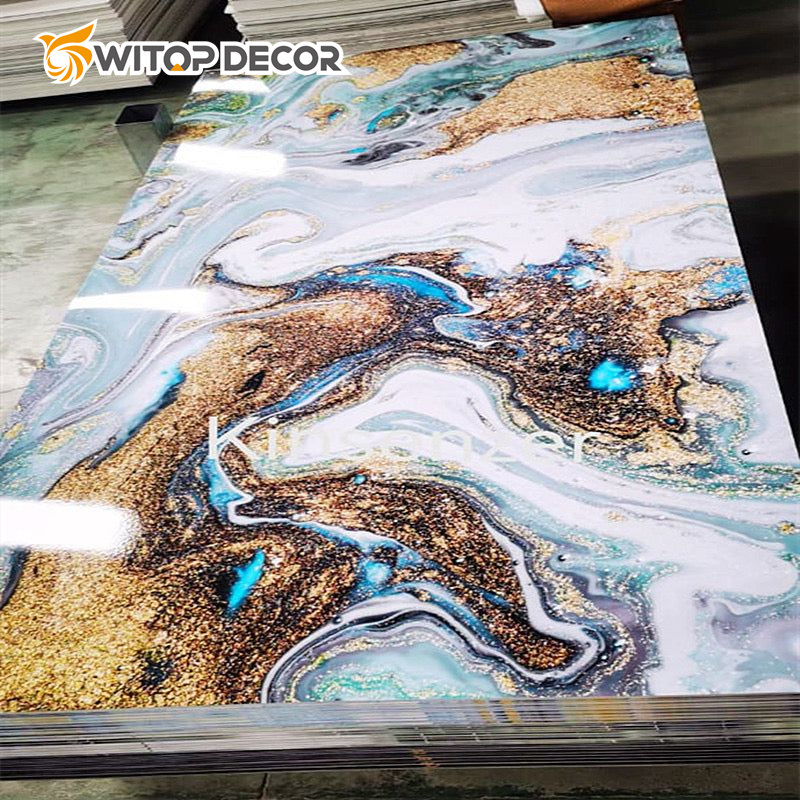 Good Scuff Resistance Waterproof UV Interior Wall Decorative UV Marble Sheet PVC Wall Panels