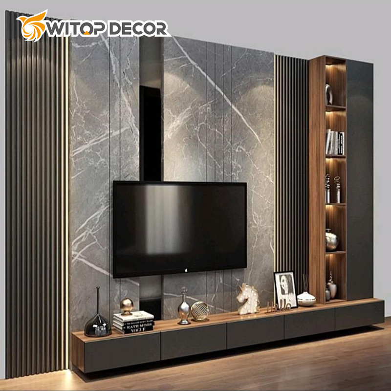 1220X2440 1220X2800 Modern Style Waterproof UV Marble Sheet Design Wall Decor PVC Sheet