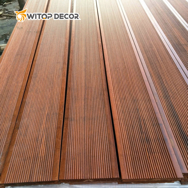 WPC Solid Flooring Wood Grain Floor Deckings Floor Decking