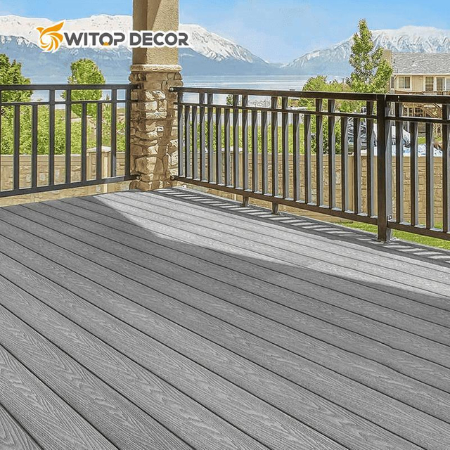 WPC Wood Grain Engineered Decking Flooring Eco Decking