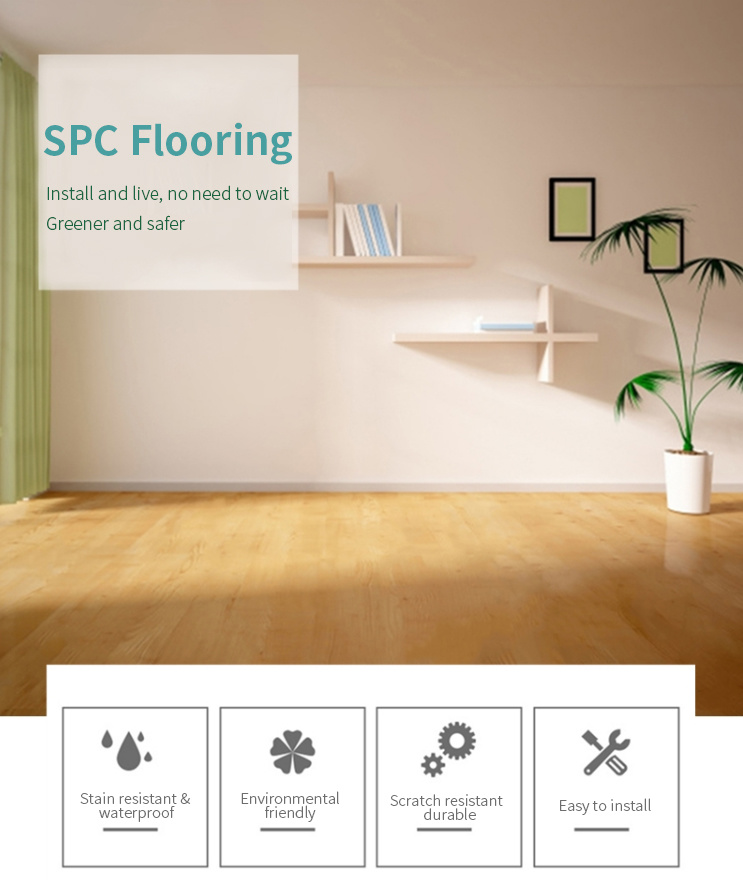 Durable PVC WPC Spc Luxury Vinyl Click Flooring