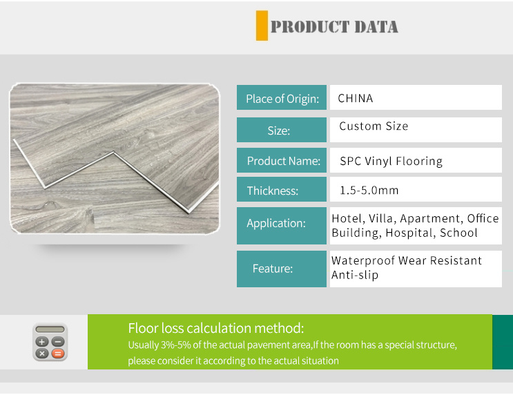 Durable PVC WPC Spc Luxury Vinyl Click Flooring