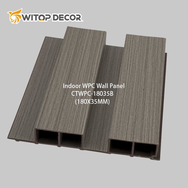 Indoor Decoration Factory Price Wood Texture Waterproof Waving WPC Flute Wall Panel