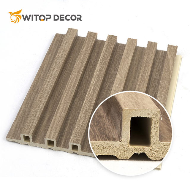 Wainscoting PVC Interior Decorative Wooden Plastic Grid Wall Panel