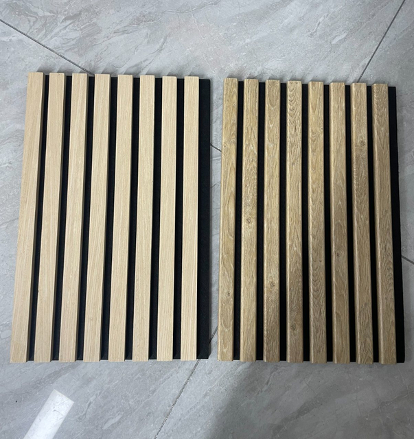 Interior Multi-Color Wood Slat Acoustic Sound-Absorbing Panel