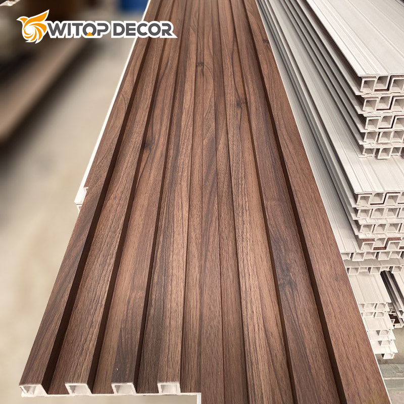 3D Wooden Grain WPC Wall Panel for Interior