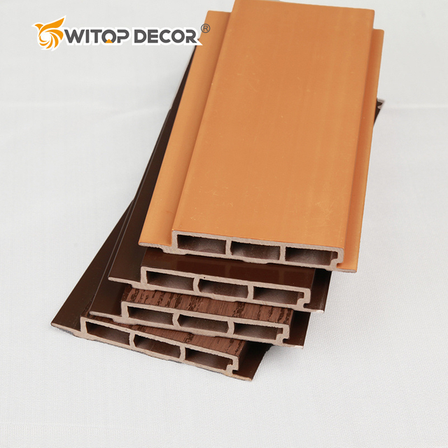 Exterior WPC Clapboard Curtain Wood Plastic Composite Wall Cladding