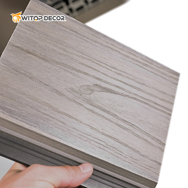 Exterior Building Decorative WPC Composite 3D Wall Panels Cladding