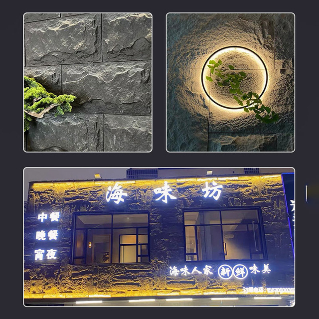 Fireproof Waterproof Lightweight PU Faux Stone PU Stone