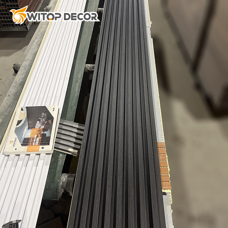 3D Interior Waterproof Laminated WPC Fluted Wall Panel