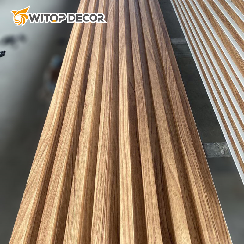 3D Wava Style Wood Plastic Waterproof Sheet WPC Panel for Wall