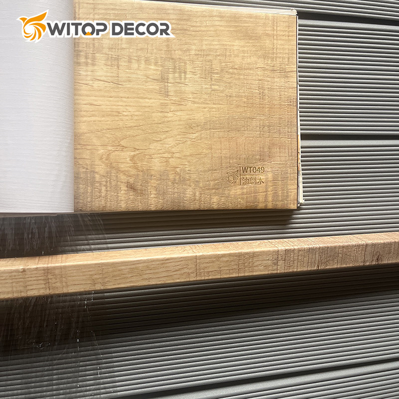 WPC Wall Indoor Cladding Panel Insect-Resistant Nut Tree Film