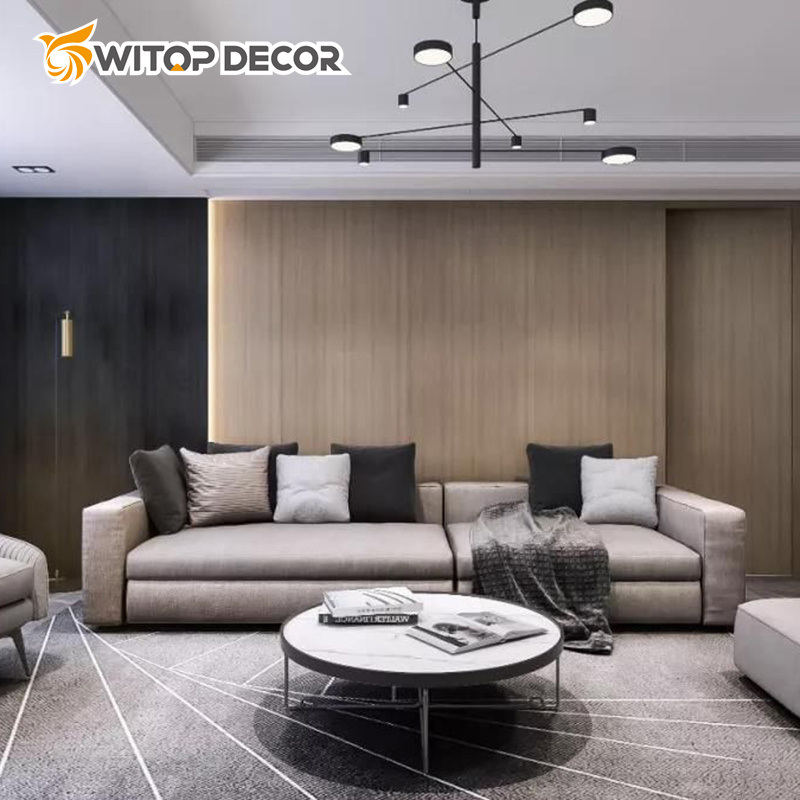 Customized Wood Veneer Bamboo Charcoal 3D Decor Bamboo Charcoal Veneer for Interior