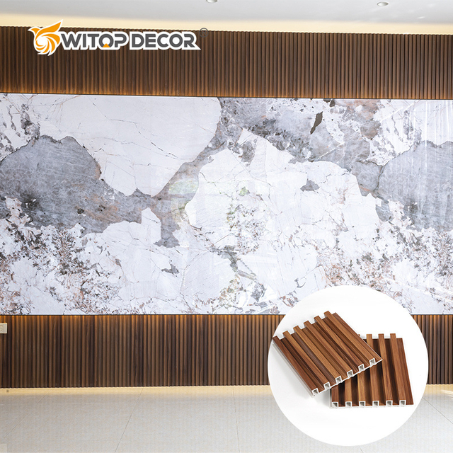 High Quality Indoor Decoration WPC Fluted WPC PVC Wall Panel