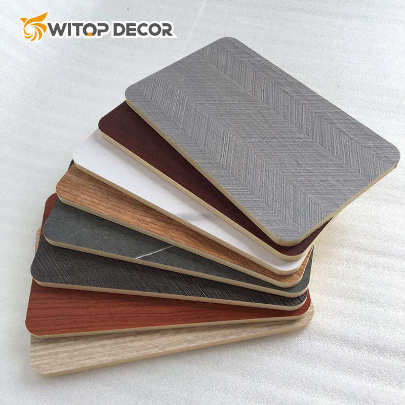 PVC Marble Mirror Wall Panel for Home Decor 5mm Metal Film Bamboo Fiber Wood Wall Panel PVC Wall Board