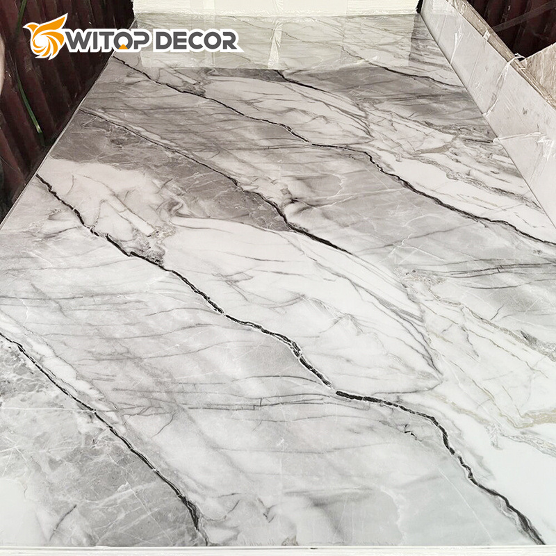1220X2440mm Modern Style UV Marble Sheet Wall Decor PVC Sheet