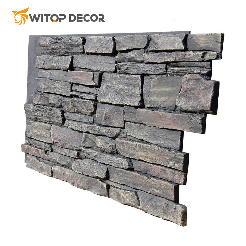 Exterior 1200*600mm Decorative PU Stone Panel