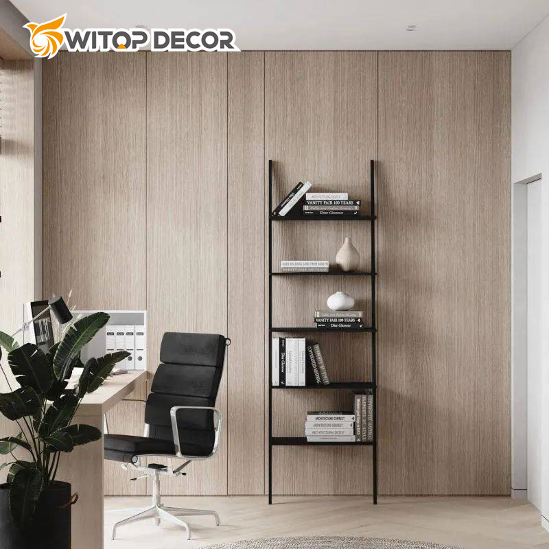 Pet High Gloss Marble Film Bamboo Charcoal Fiber Board Wood Veneer Charcoal Wall Panel for Hall Decoration