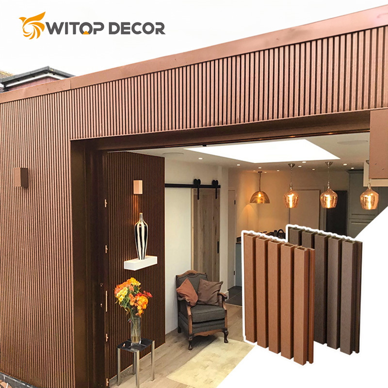 Waterproof Decorative Outdoor WPC Exterior Fluted Wall Panel WPC Wall Cladding