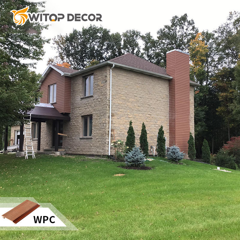 External Great Wall Wood Plastic Composite WPC Slat Wall Panel Wall Cladding
