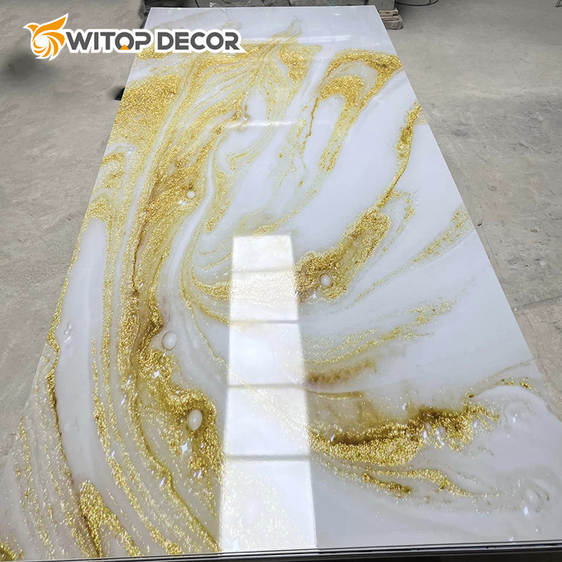 Multicolor 3D Design PVC Marble Plastic Sheet with UV Coating