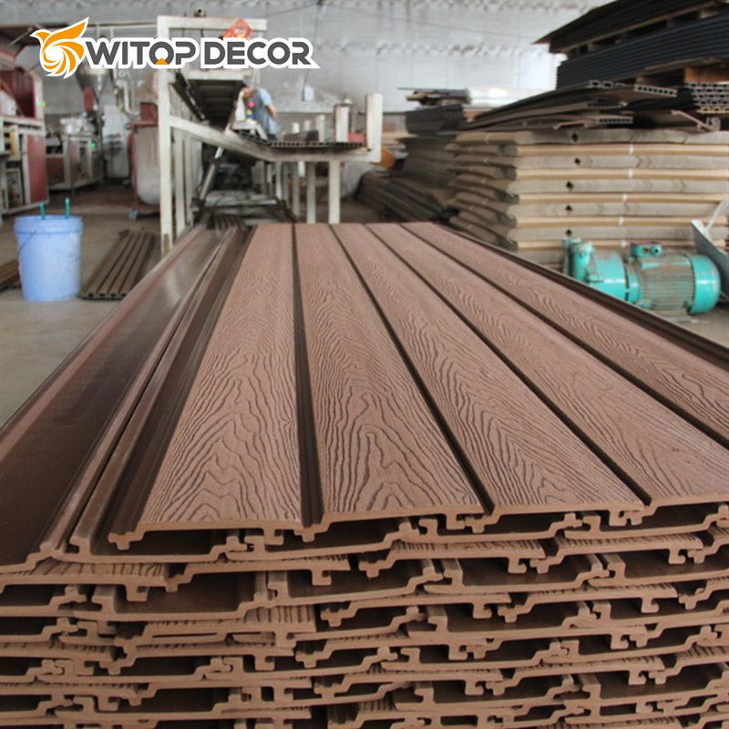 High Density Decorative Fluted Boards Wall Cladding WPC Outdoor Wall Panel