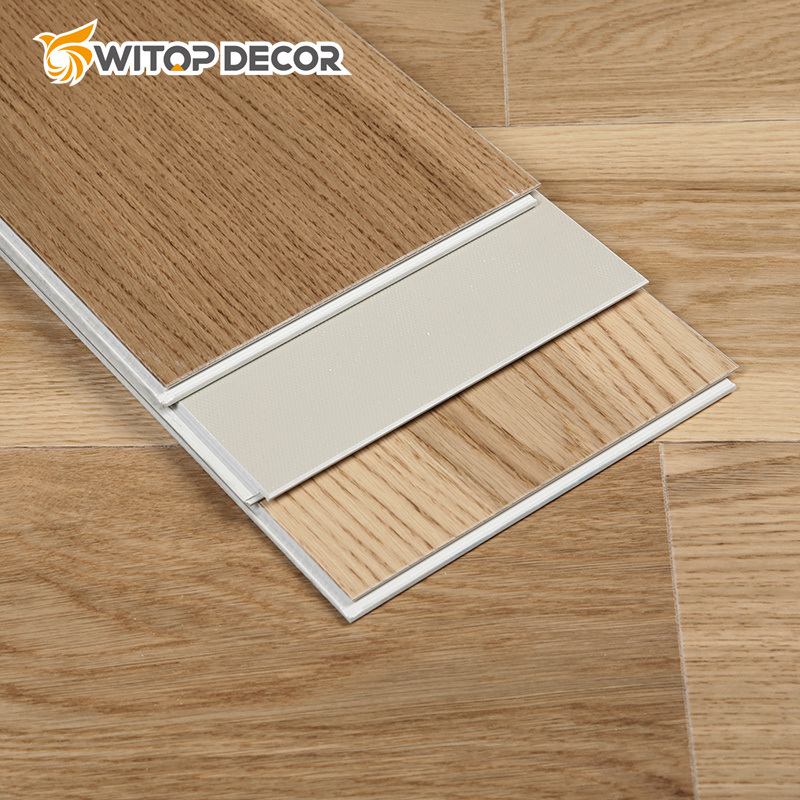 Friendly Fireproof Anti Slip Oak Rigid Core Vinyl Click Tile Spc Flooring
